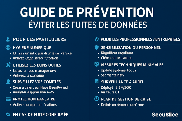 conseil et prévention éviter les fuites de données