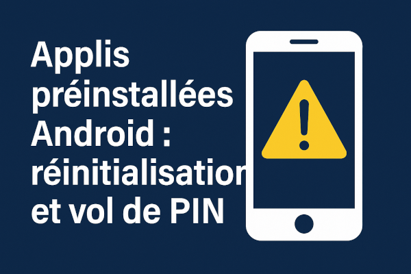 Android : Quand des applis préinstallées vous réinitialisent l’appareil et volent votre PIN