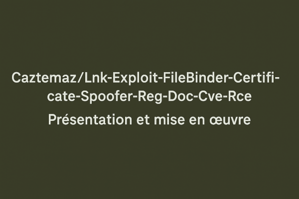 LNK + CVE-2025-44228 : un combo offensif redoutable livré sur GitHub