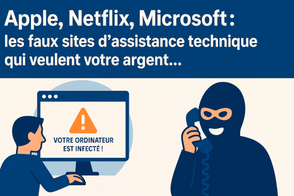 Apple, Netflix, Microsoft : les faux sites d'assistance technique qui veulent votre argent… et votre naïveté