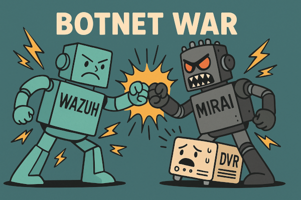 Botnets Mirai vs Wazuh : la guerre du patch oublié