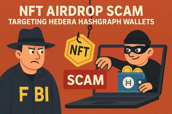 NFT Airdrops piégés sur Hedera Hashgraph : le FBI en mode "Web3 Watchdog"