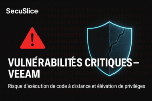 🚨 Alerte Sécurité : Vulnérabilités critiques dans les produits Veeam – Mettez à jour immédiatement
