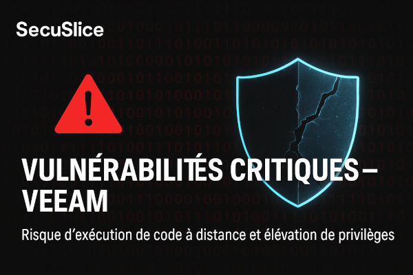 Alerte Sécurité : Vulnérabilités critiques dans les produits Veeam