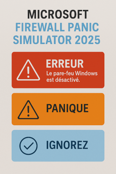 Windows vous dit que le pare-feu est désactivé