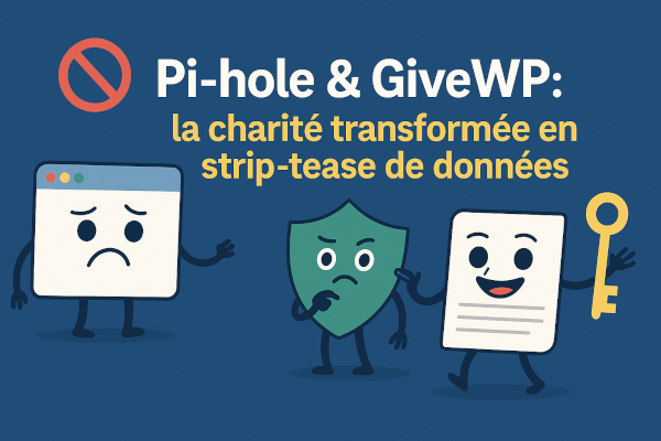 Pi‑hole & GiveWP : la charité transformée en strip‑tease de données