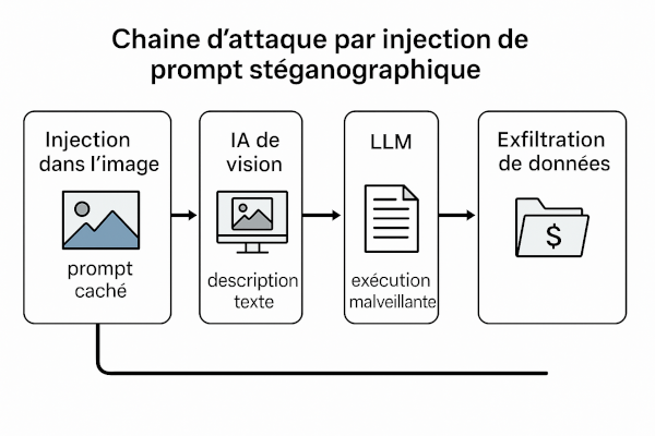 Processus d'attaque par injection stéganographique