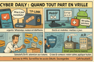 Cybersec Daily – Quand WhatsApp, TP-Link, Disney et les APT jouent à la roulette russe numérique