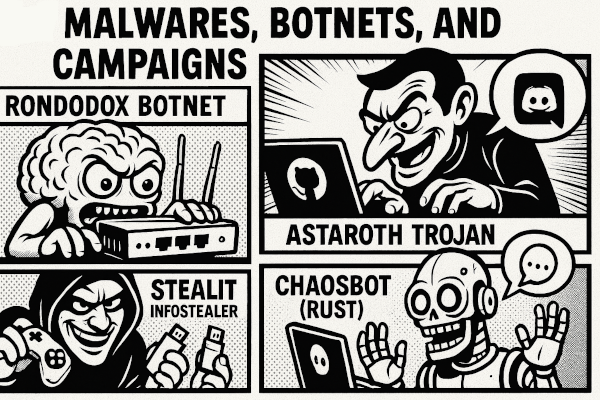 Nouveaux malwares, botnets et campagnes