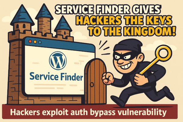 wordPress : Une faille critique dans le thème Service Finder : les hackers passent les portes sans frapper