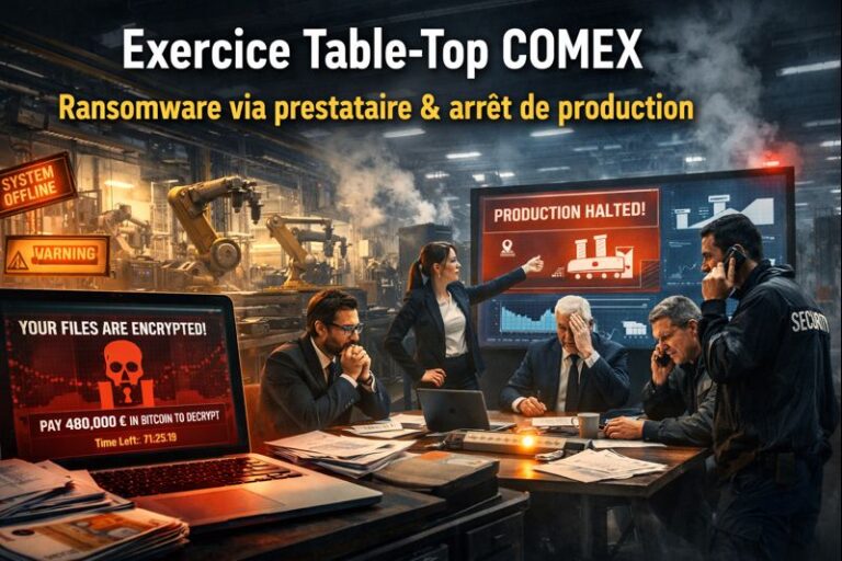 Exercice : « Ransomware via prestataire & arrêt de production »