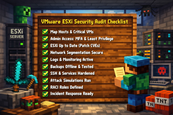 Checklist ESXi sécurité
