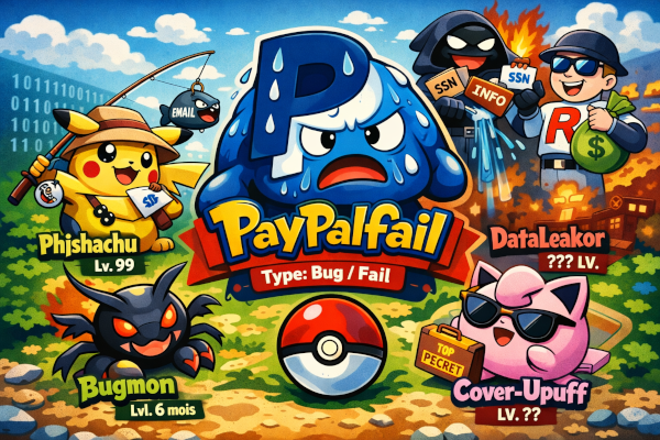 PayPal face à sa plus grosse boulette de sécurité depuis… ben, jamais : data leak de 6 mois, SSN exposés et phishing qui se marre