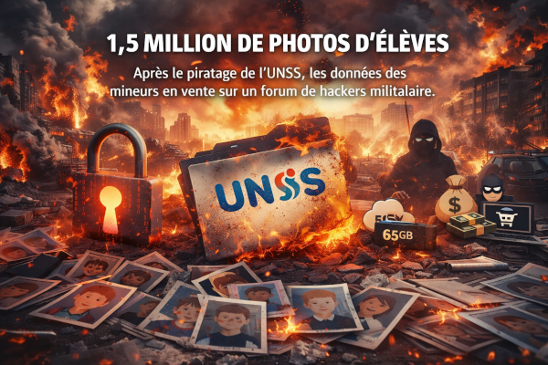 UNSS piratée : 1,5 million de photos de mineurs en vente – La cybersécurité française touche-t-elle le fond ?